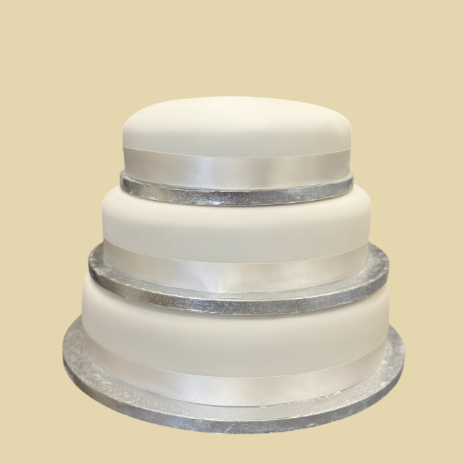 Wedding Fruitcake, 3 tiered Iced Fruit Cake, plain iced cake, delivery included, undecorated, decorate yourself.