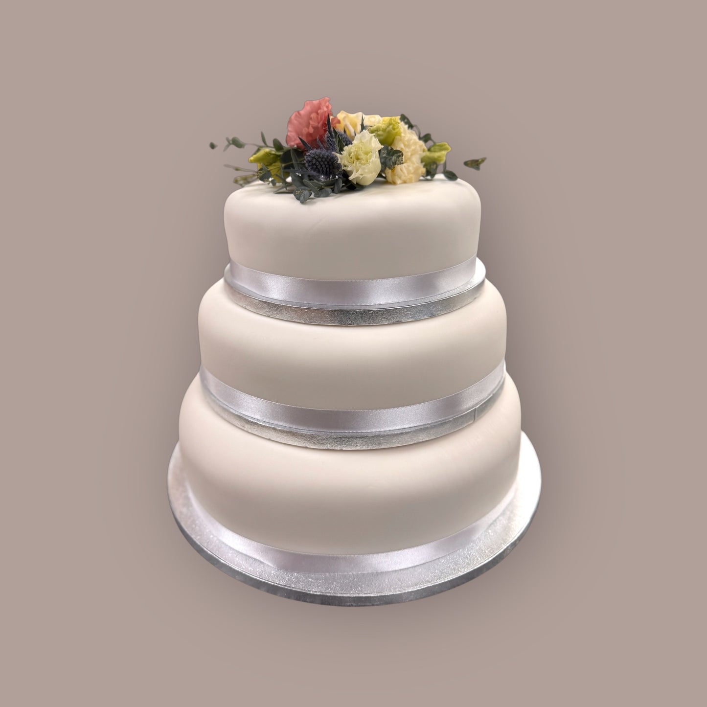 Wedding Fruitcake, 3 tiered Iced Fruit Cake, plain iced cake, delivery included, undecorated, decorate yourself.