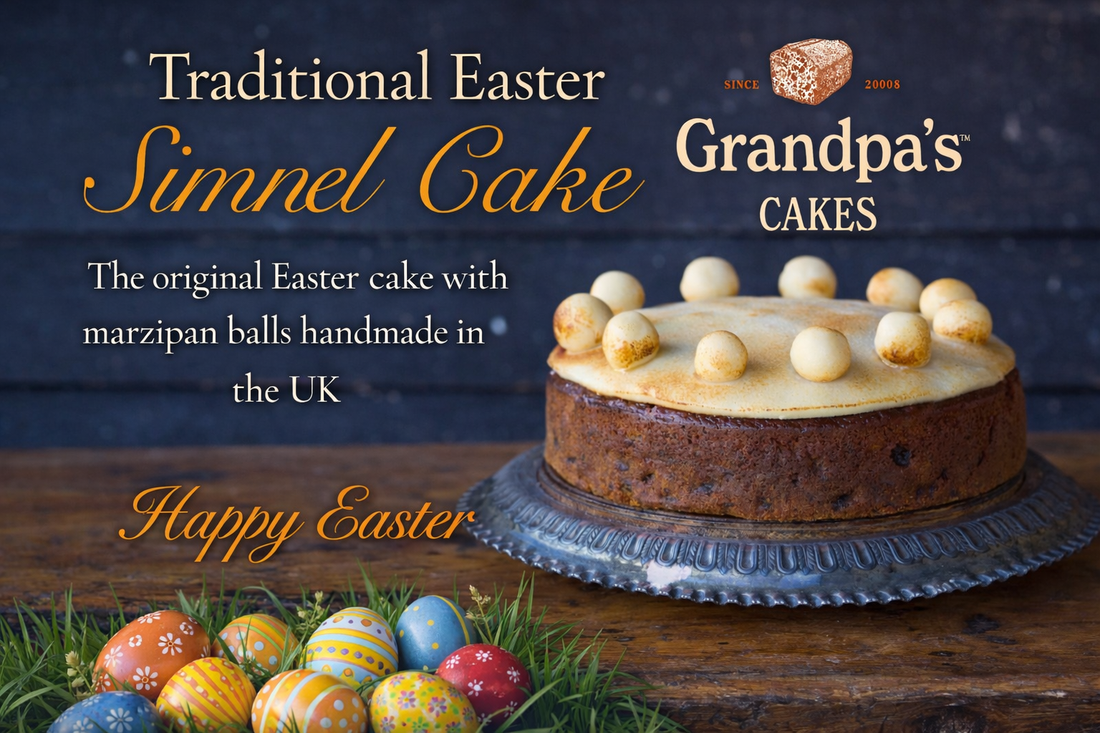 Traditional Easter Simnel fruit cake with marzipan balls