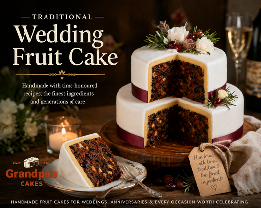 handmade traditional wedding fruit cake by Grandpa's Cakes