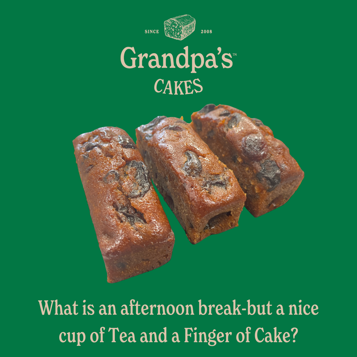 Grandpas Boiled Fruit Finger Cakes (pack of 12)