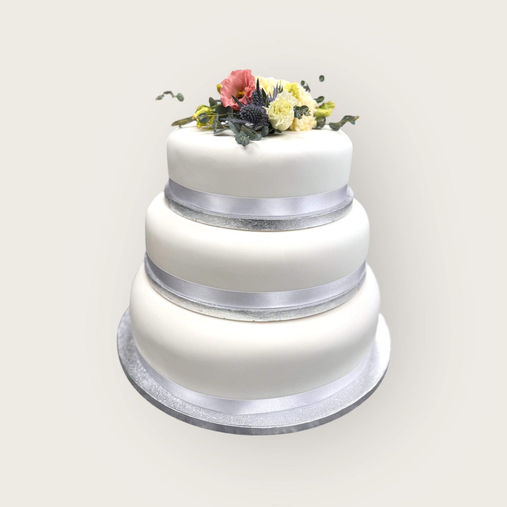 Wedding Fruitcake, 3 tiered Iced Fruit Cake, plain iced cake, delivery included