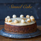 Traditional Easter Simnel fruit cake with marzipan balls handmade in the UK