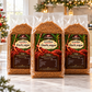 500gr packs of soft dark brown sugar for baking on the kitchen worksurface