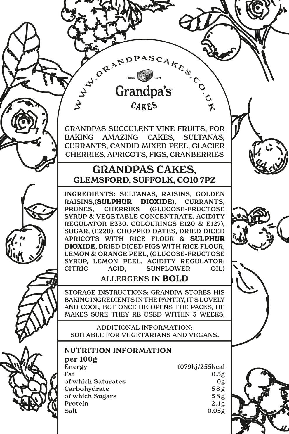 Premium Dried Mixed Fruit for Baking and Cooking Grandpa's Cakes