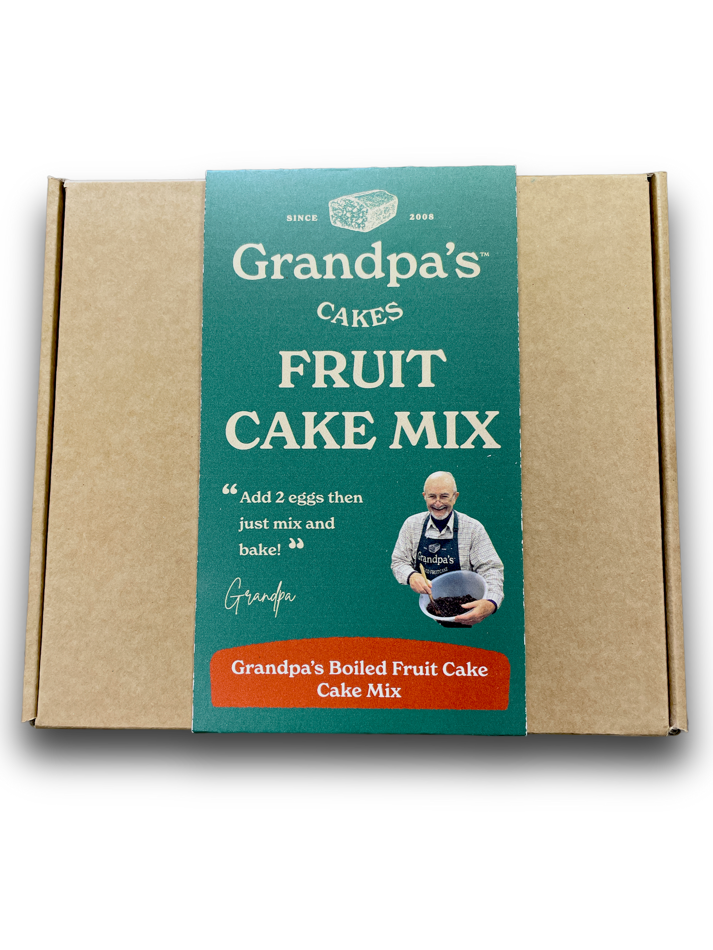 Grandpas cake mix, easy to make fruit cake just add 2 eggs and stir